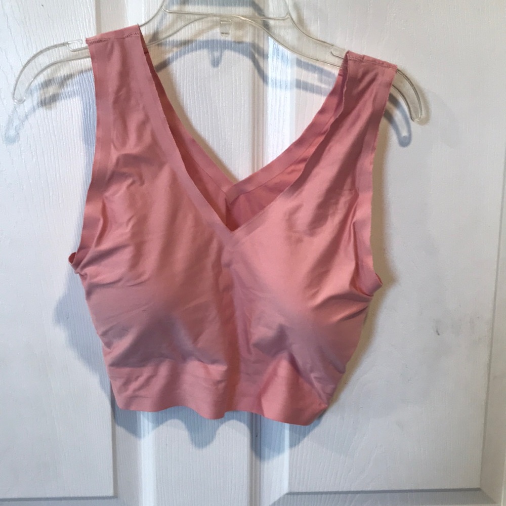 Pale pink wireless bra. YMI